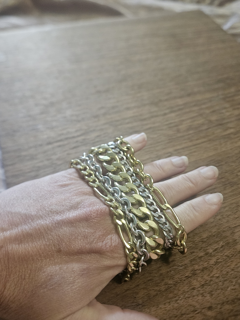 Silpada KR Collection Tough Luxe Mixed Metal Multi-Chain Bracelet - Picture 4 of 14